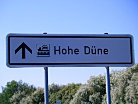 Markgrafenheide mit Ortsschild Hohe D�ne